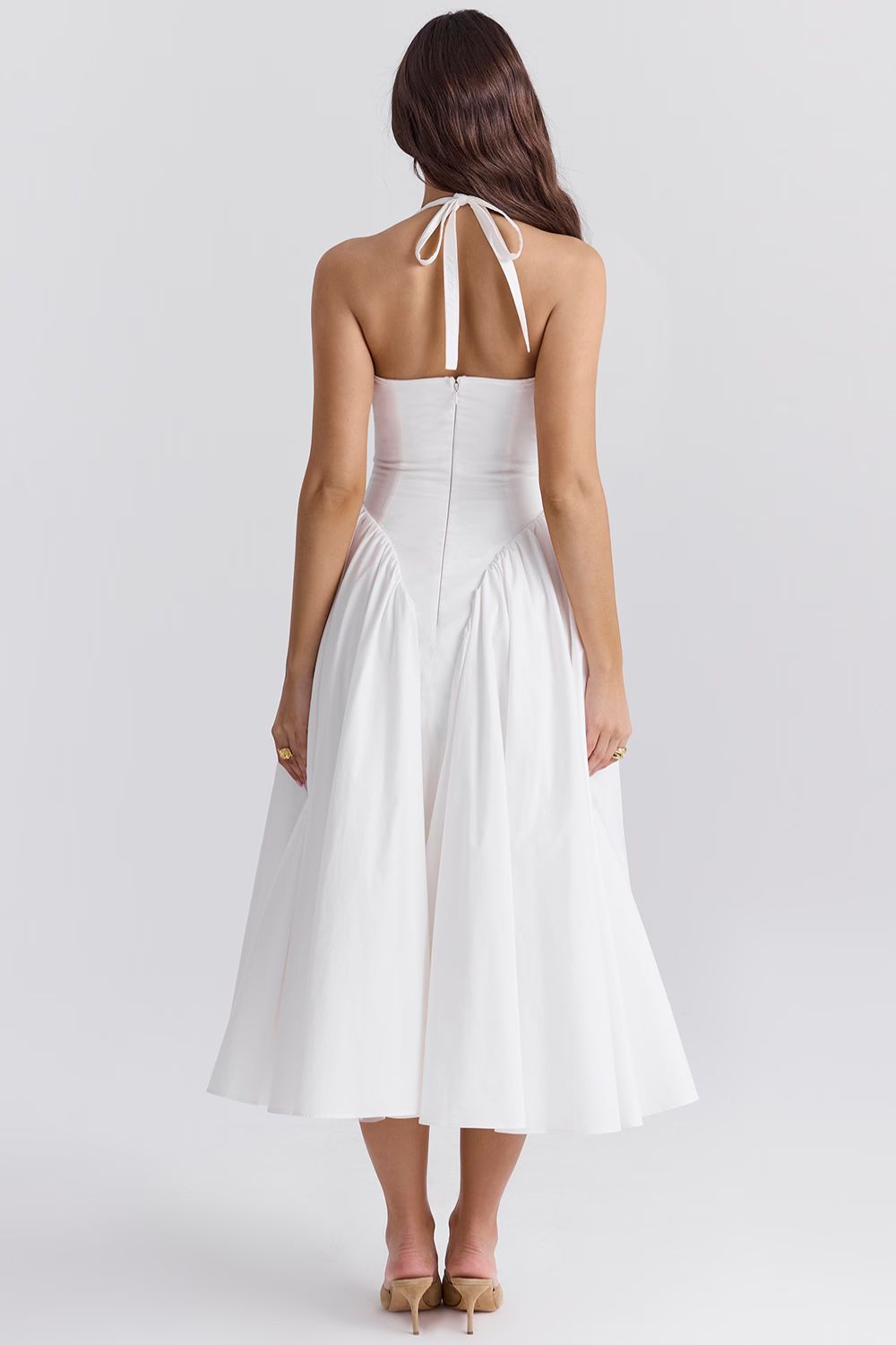 Rosaria™ | MIRA MIDI DRESS - WHITE