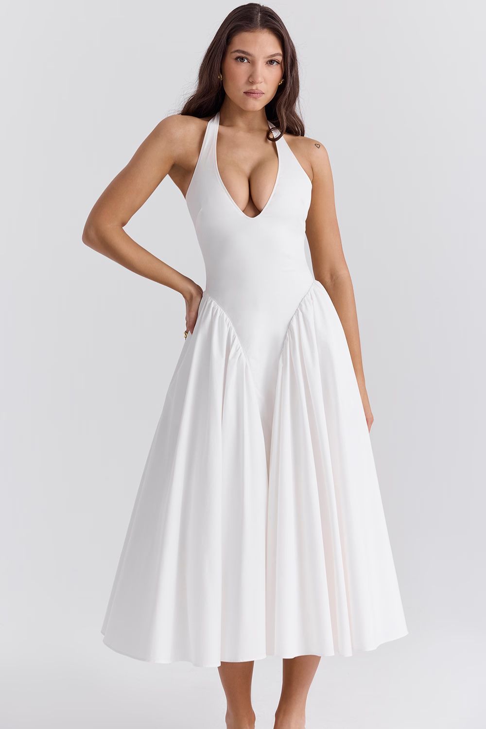 Rosaria™ | MIRA MIDI DRESS - WHITE