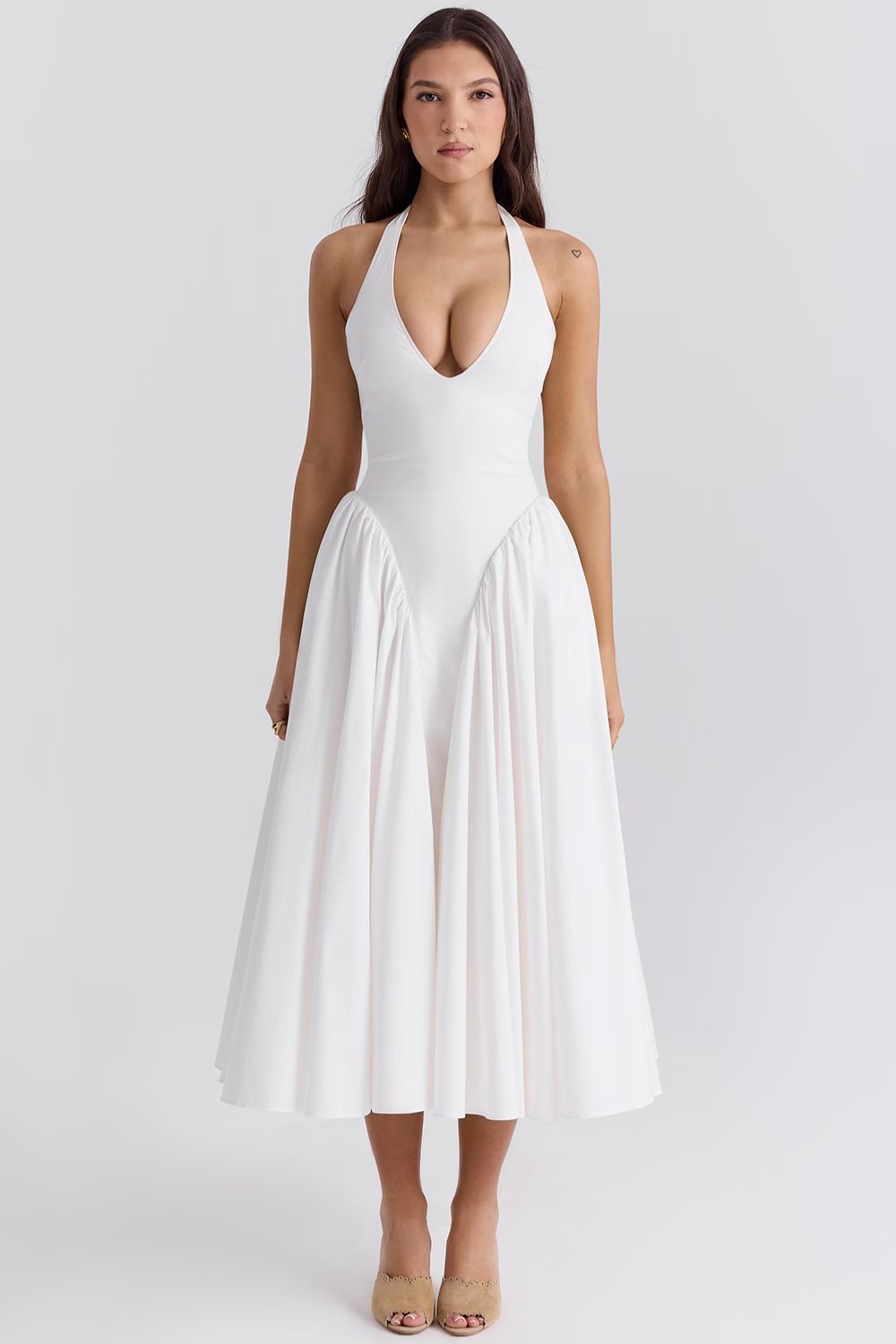 Rosaria™ | MIRA MIDI DRESS - WHITE