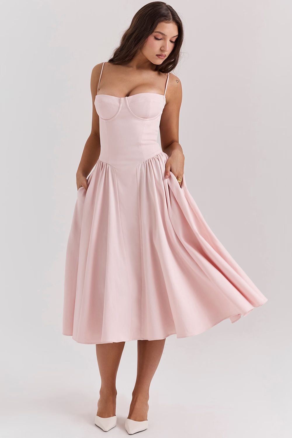 Rosaria™ | PENELOPE MIDI DRESS - BLUSH