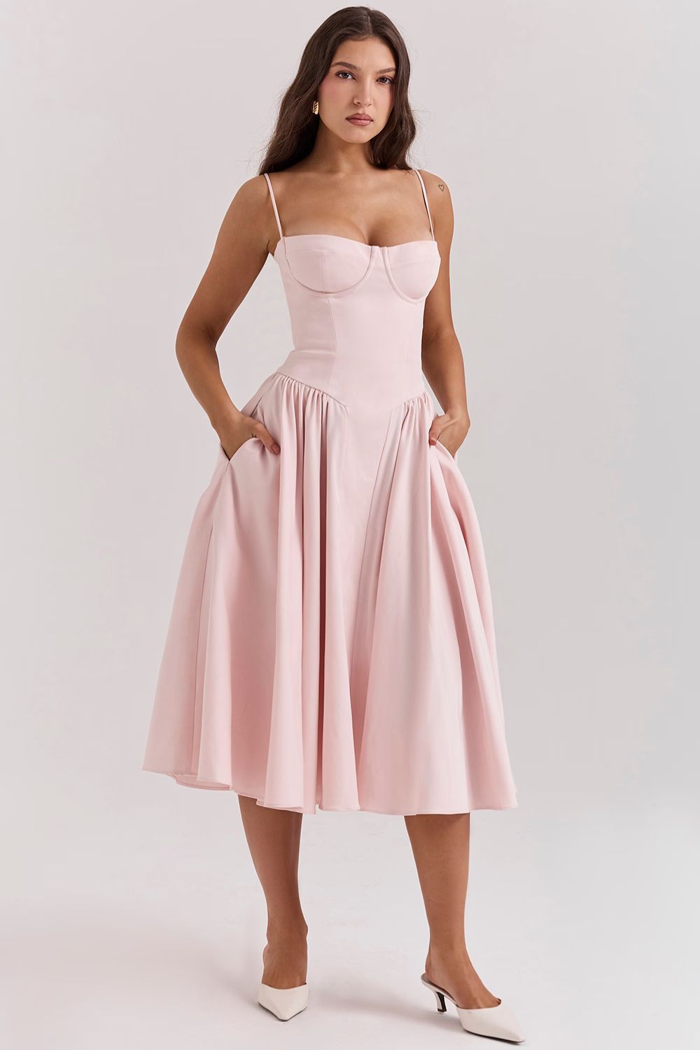 Rosaria™ | PENELOPE MIDI DRESS - BLUSH