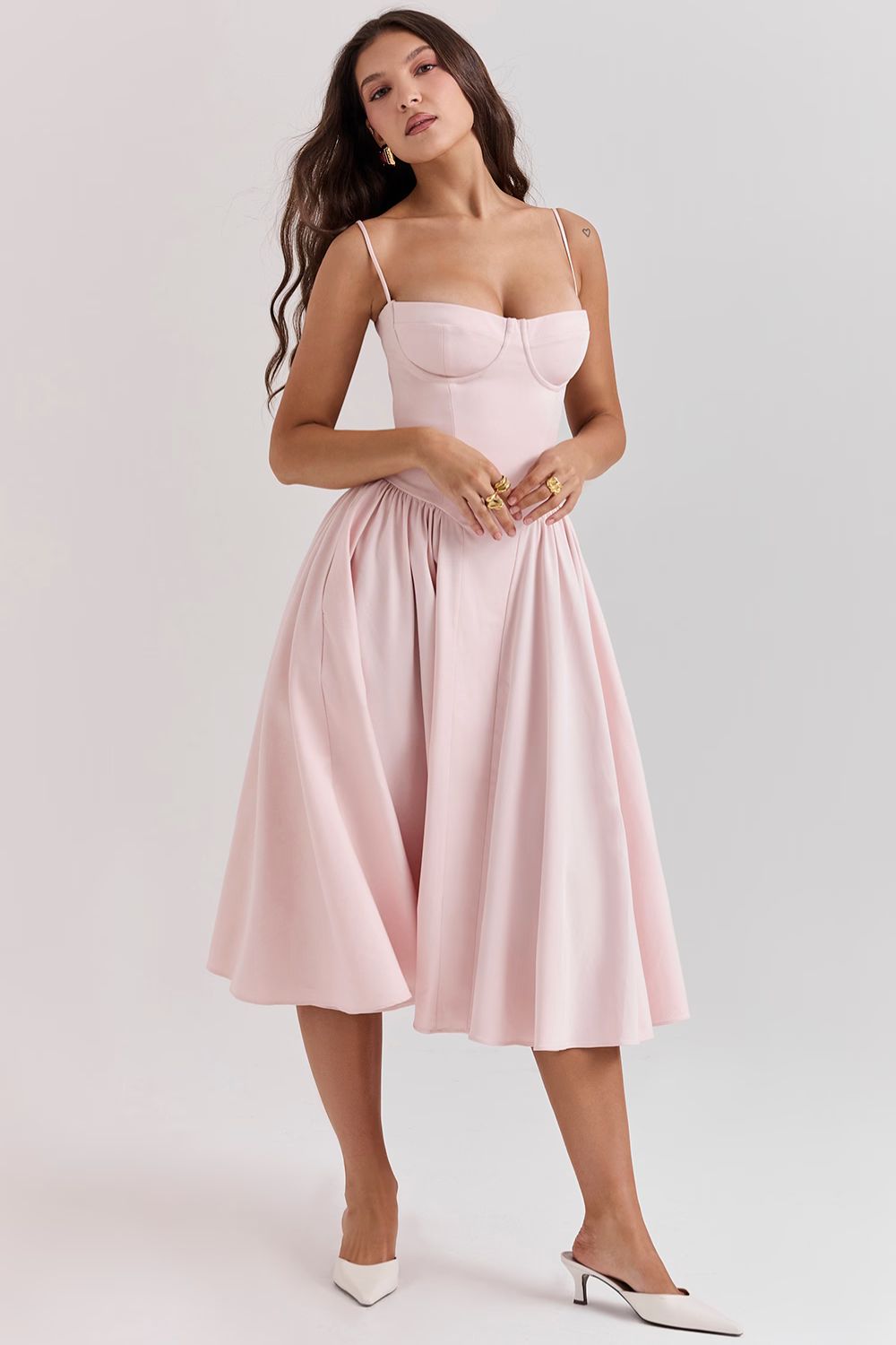 Rosaria™ | PENELOPE MIDI DRESS - BLUSH