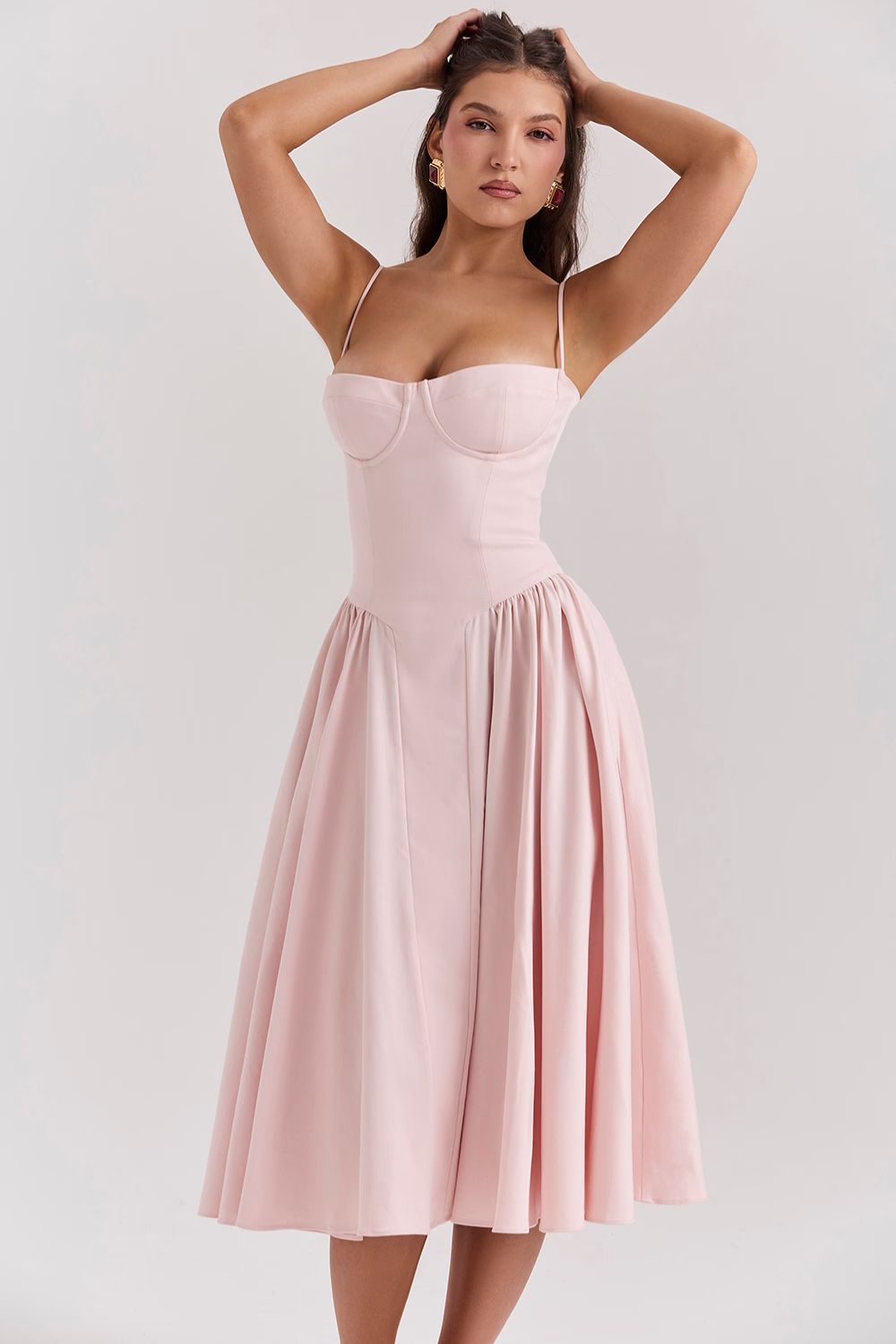 Rosaria™ | PENELOPE MIDI DRESS - BLUSH