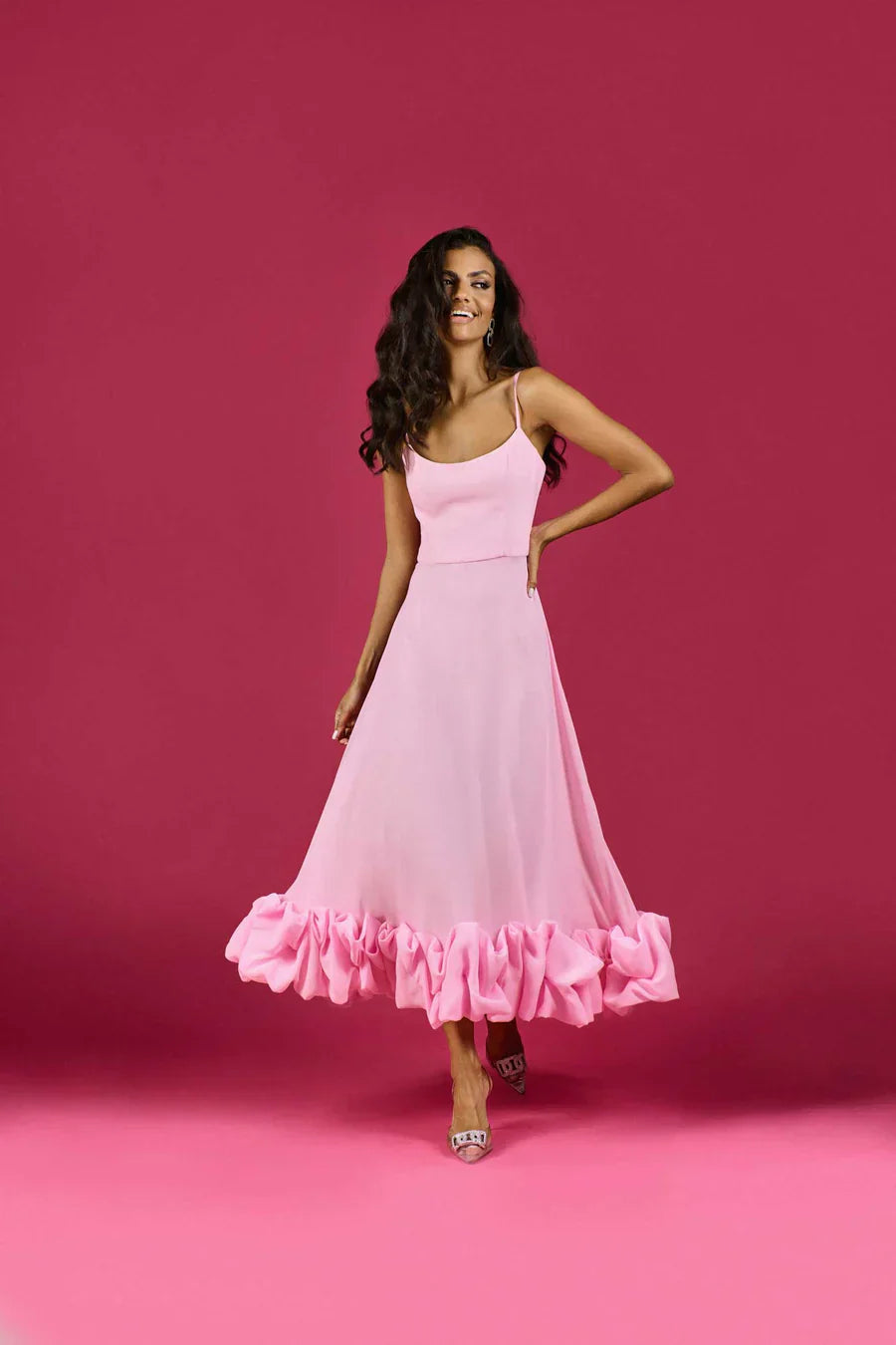 Rosaria™ | REINA MIDI DRESS - PINK